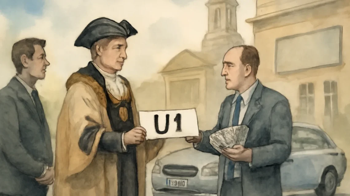 Sale of Historic U1 Number Plate Approved