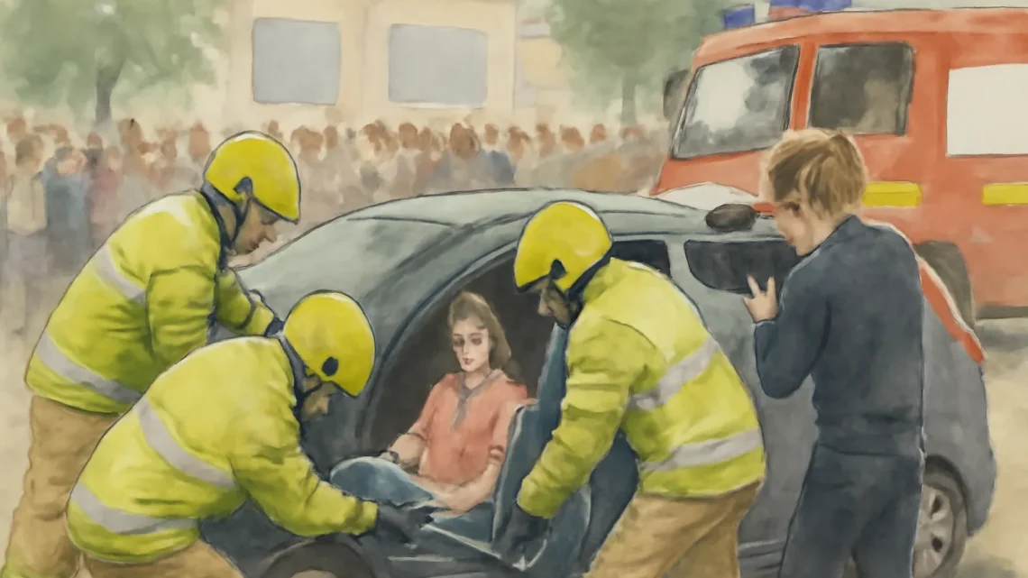 Students Experience Live Road Traffic Collision Demonstration