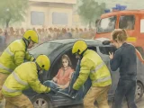 Students Experience Live Road Traffic Collision Demonstration