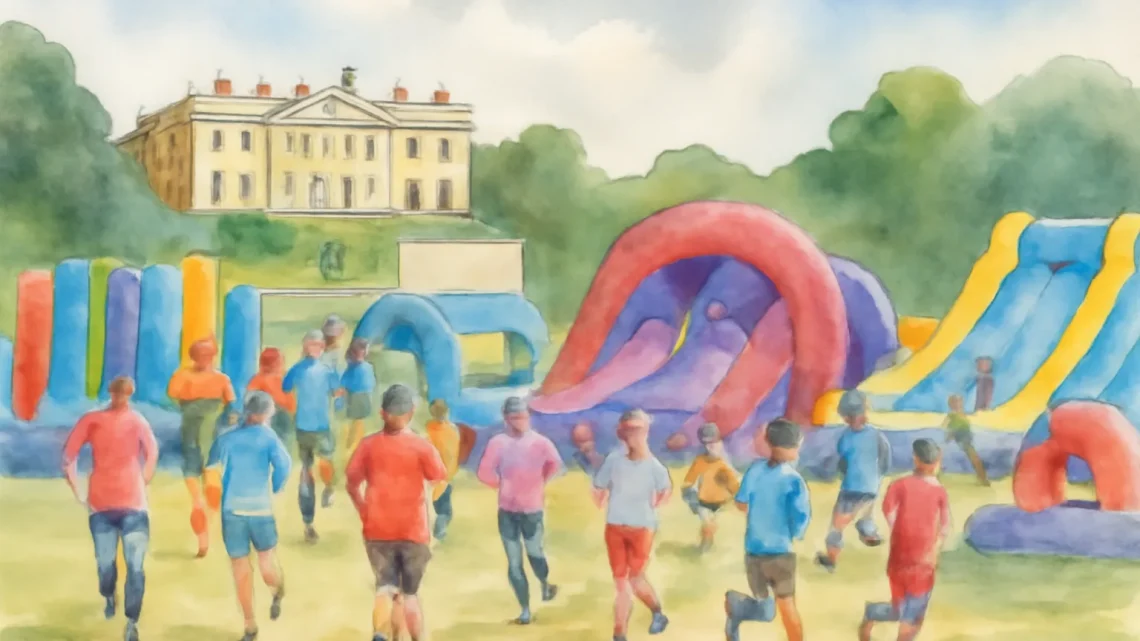 Inflatable 5k Obstacle Course Set for Harewood House