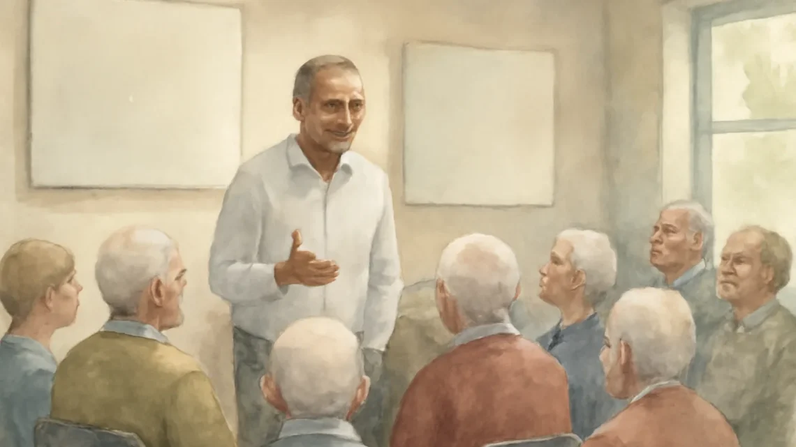 Cricket Legend Visits Local Older People’s Sporting Group