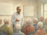 Cricket Legend Visits Local Older People’s Sporting Group