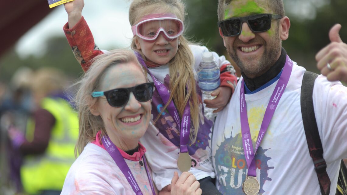 Three marathons and a Colour Run – big hearted Dad pays tribute to Forget Me Not as charity run raises over £40,000. 