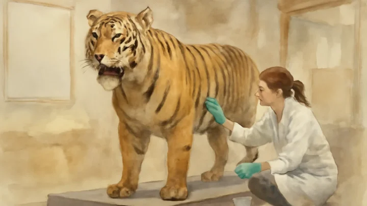 Leeds Tiger Undergoes Expert Conservation Work