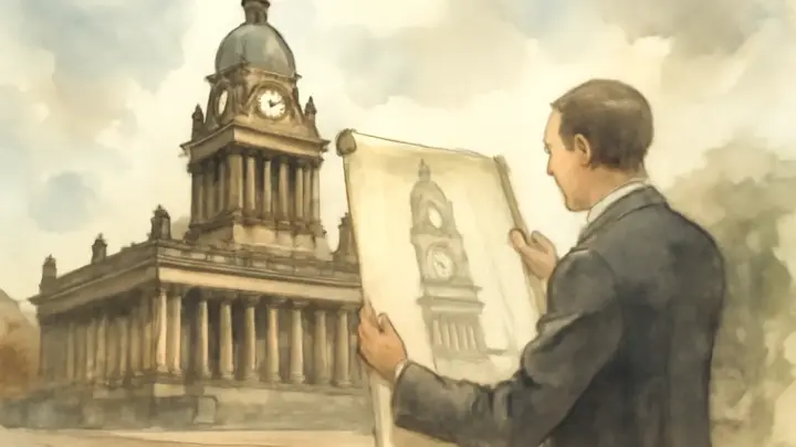 Historic Designs Reveal Leeds Town Hall Clock Tower Origins