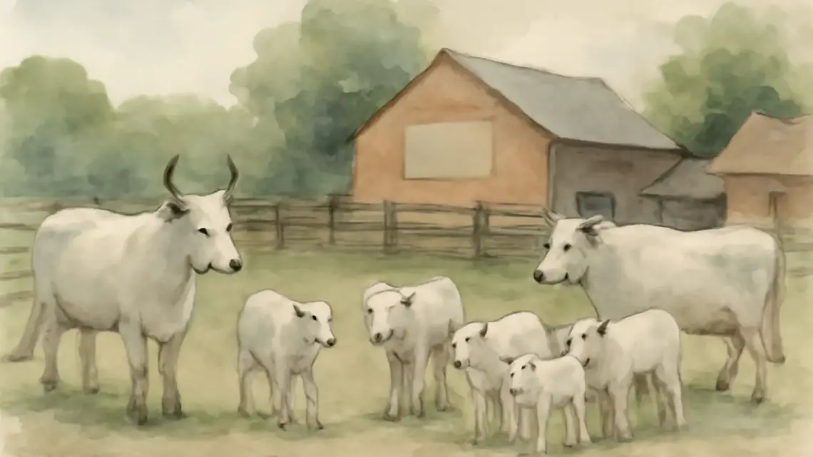 Five Rare Vaynol Calves Born at Temple Newsam