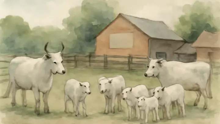 Five Rare Vaynol Calves Born at Temple Newsam